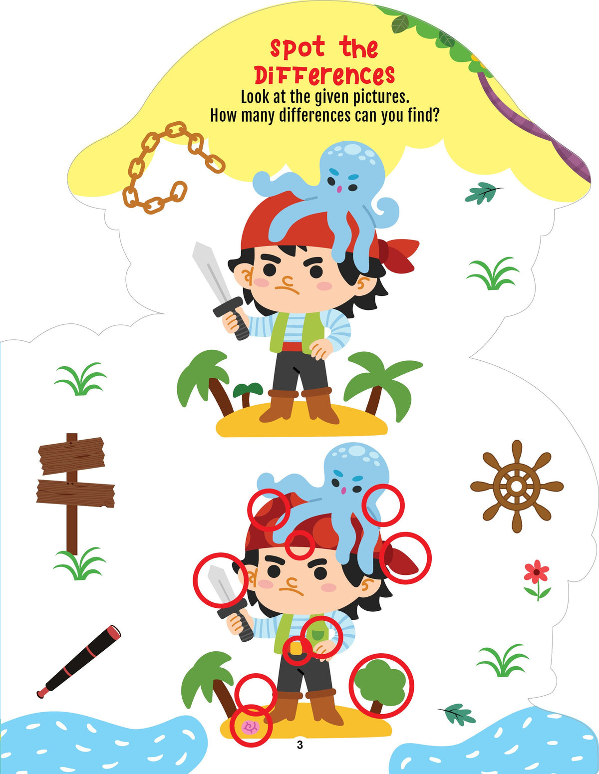 Dreamland Publications Step into the Pirates World - Activity and Colouring Fun Book for Age 4+ | Grocsy