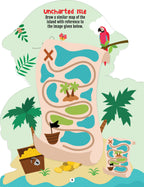 Dreamland Publications Step into the Pirates World - Activity and Colouring Fun Book for Age 4+ | Grocsy