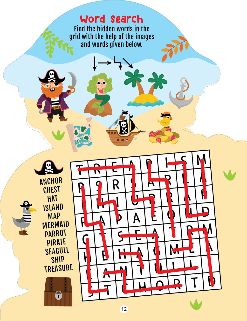 Dreamland Publications Step into the Pirates World - Activity and Colouring Fun Book for Age 4+ | Grocsy