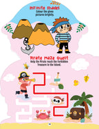Dreamland Publications Step into the Pirates World - Activity and Colouring Fun Book for Age 4+ | Grocsy
