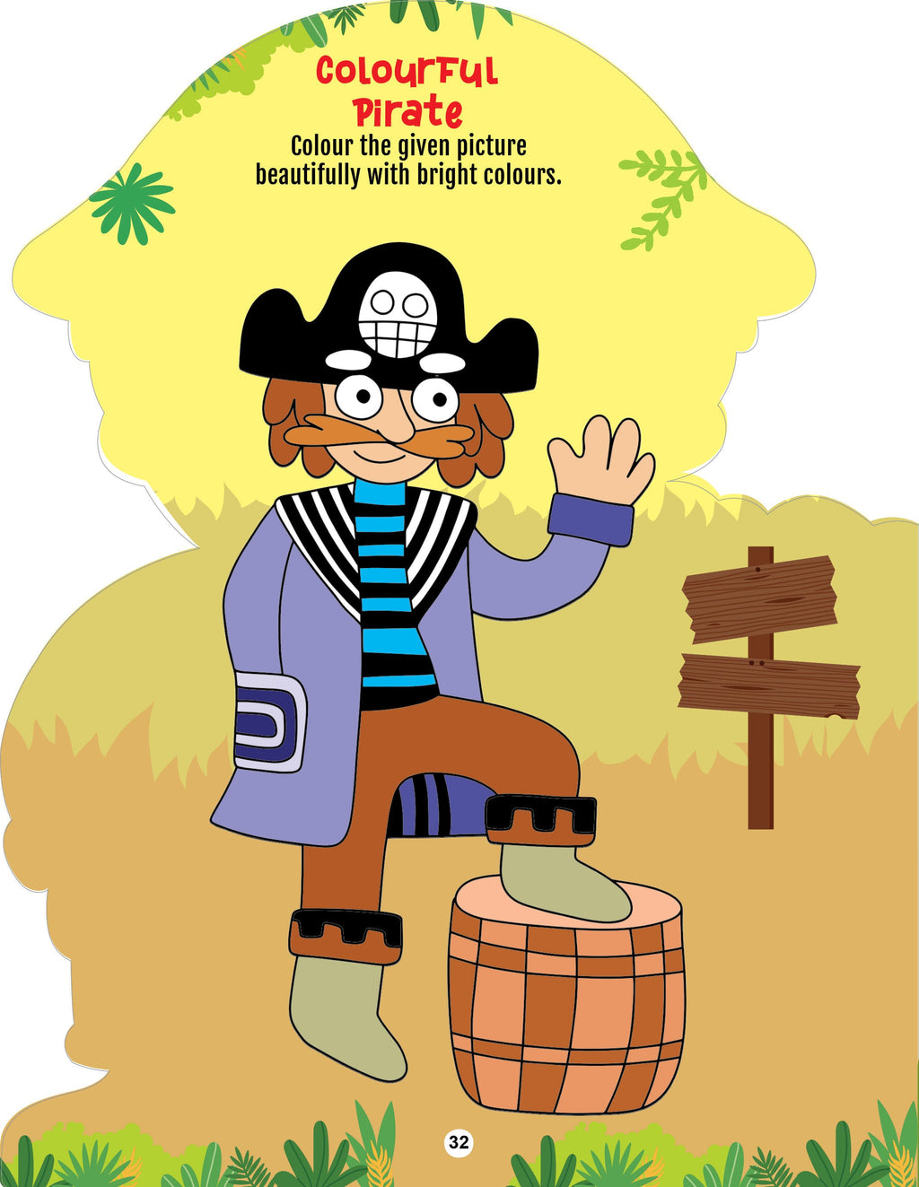 Dreamland Publications Step into the Pirates World - Activity and Colouring Fun Book for Age 4+ | Grocsy