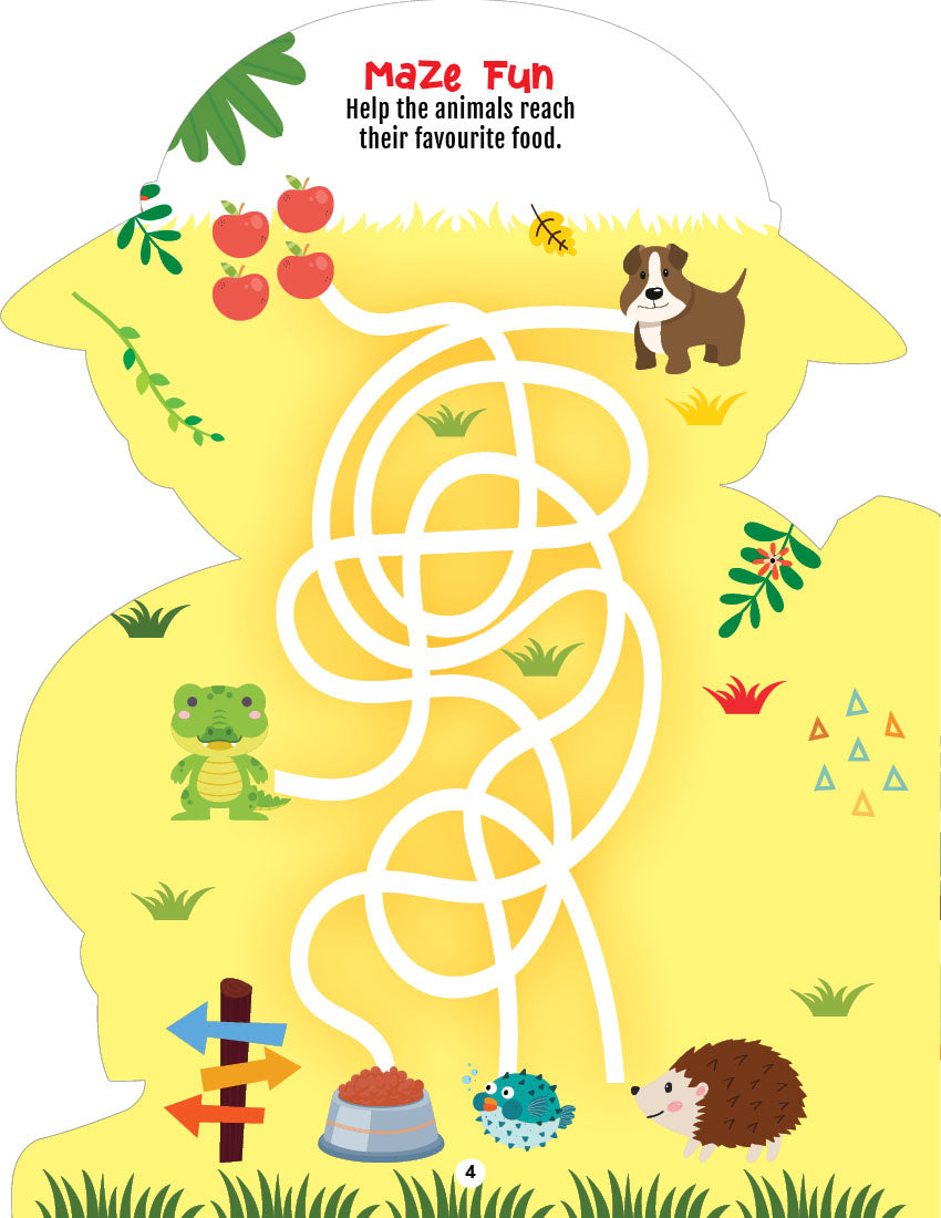 Dreamland Publications Step into the Animal Kingdom- Activity and Colouring Fun Book for Age 4+ | Grocsy