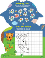 Dreamland Publications Step into the Animal Kingdom- Activity and Colouring Fun Book for Age 4+ | Grocsy
