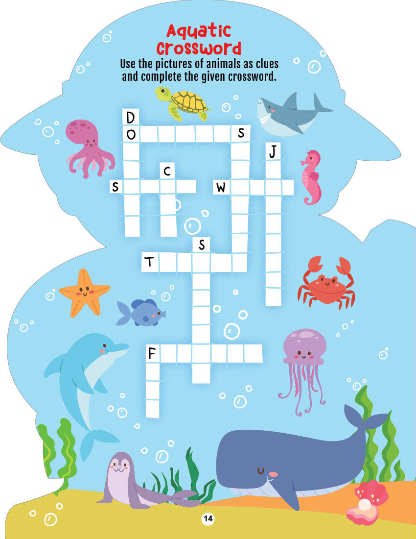 Dreamland Publications Step into the Animal Kingdom- Activity and Colouring Fun Book for Age 4+ | Grocsy