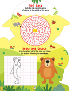 Dreamland Publications Step into the Animal Kingdom- Activity and Colouring Fun Book for Age 4+ | Grocsy