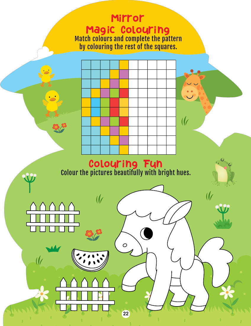 Dreamland Publications Step into the Animal Kingdom- Activity and Colouring Fun Book for Age 4+ | Grocsy