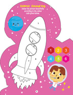Dreamland Publications Step into the Space World - Activity and Colouring Fun Book for Age 4+ | Grocsy