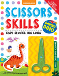 Dreamland Publications Daring Dino Scissors Skills Activity Book for Kids Age 4 - 7 years | With Child- Safe Scissors, Games and Mask | Grocsy