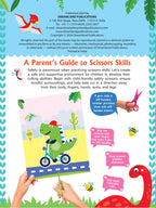Dreamland Publications Daring Dino Scissors Skills Activity Book for Kids Age 4 - 7 years | With Child- Safe Scissors, Games and Mask | Grocsy