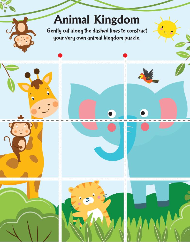 Dreamland Publications Animal Friends Scissors Skills Activity Book for Kids Age 4 - 7 years | With Child- Safe Scissors, Games and Mask | Grocsy