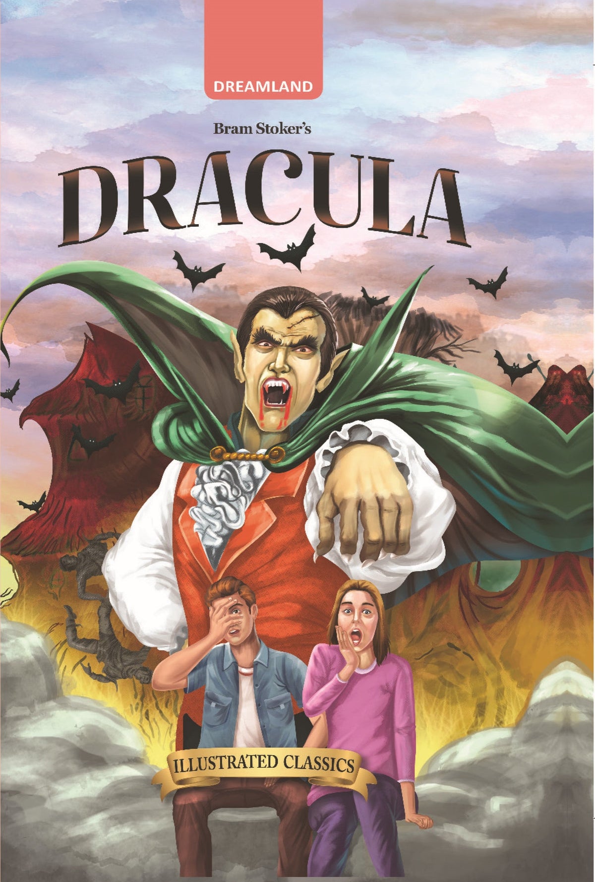 Dreamland Publications Dracula - Illustrated Abridged Classics for Children with Practice Questions | Grocsy