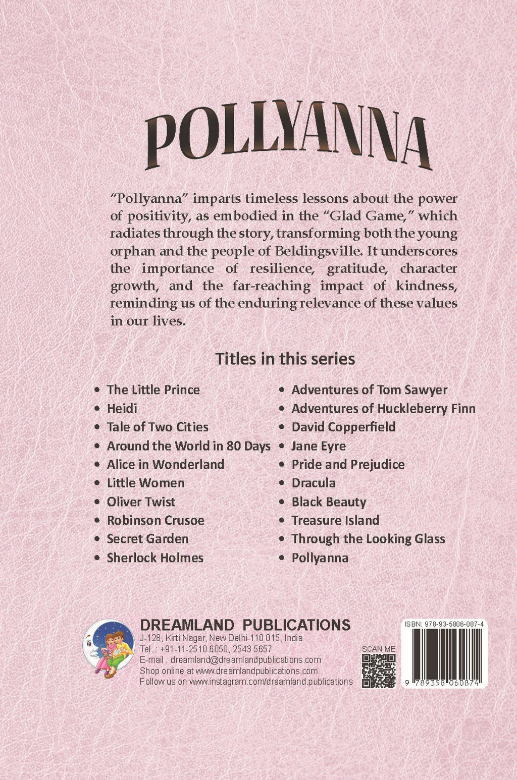 Dreamland Publications Pollyanna - Illustrated Abridged Classics for Children with Practice Questions | Grocsy
