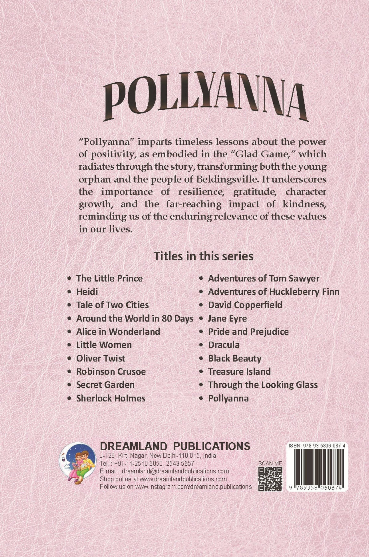Dreamland Publications Pollyanna - Illustrated Abridged Classics for Children with Practice Questions | Grocsy