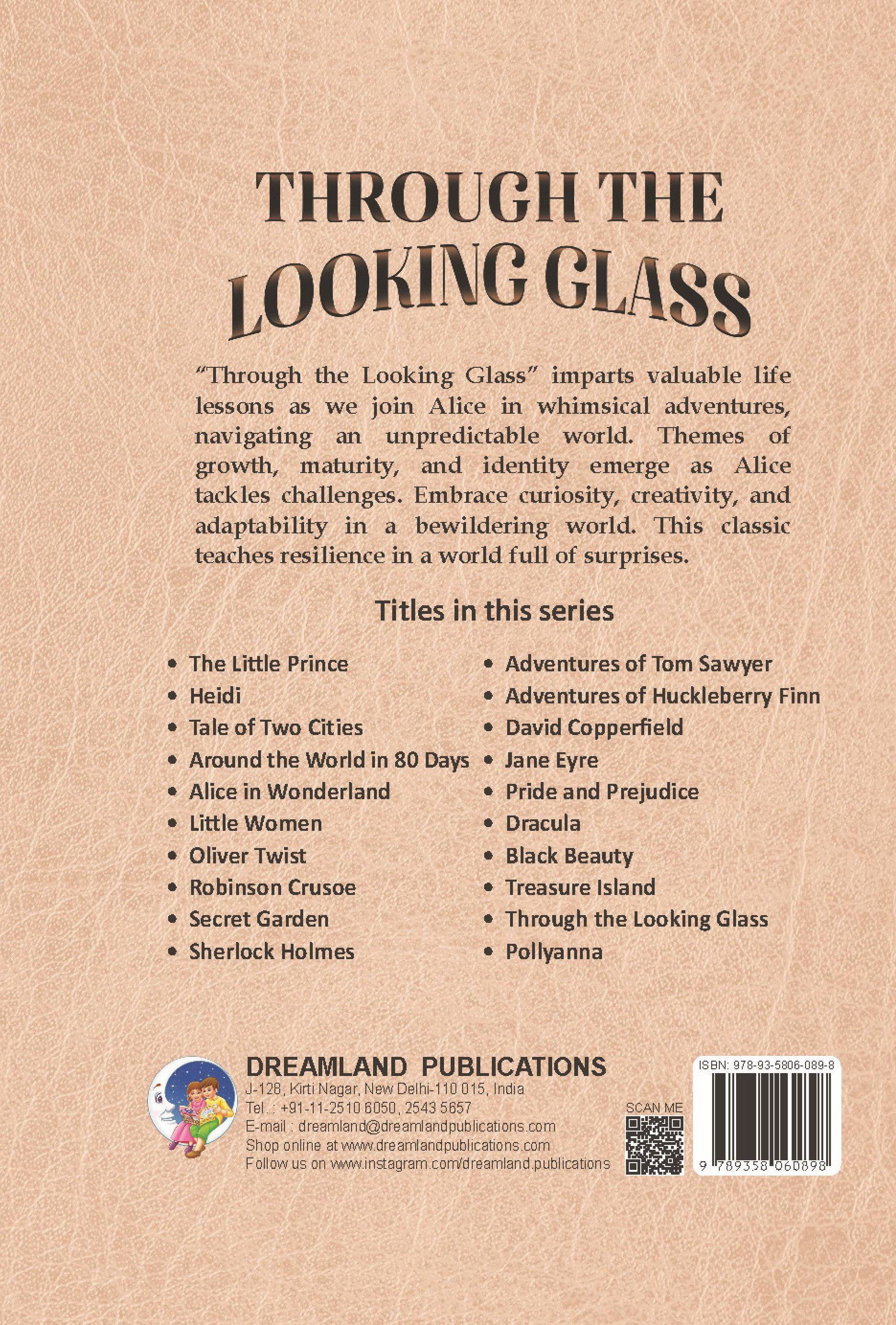Dreamland Publications Through the Looking Glass - Illustrated Abridged Classics for Children with Practice Questions | Grocsy