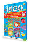 Dreamland Publications 1500 Mosaic Stickers with Colouring Fun Books Pack - A Set of 4 Books | Grocsy