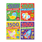 Dreamland Publications 1500 Mosaic Stickers with Colouring Fun Books Pack - A Set of 4 Books | Grocsy