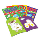 Dreamland Publications 1500 Mosaic Stickers with Colouring Fun Books Pack - A Set of 4 Books | Grocsy