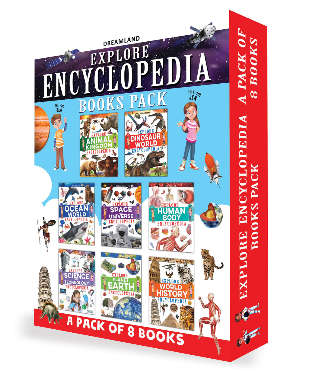 Dreamland Publications Explore Encyclopedia Books Pack - A Set of 8 Books | Grocsy