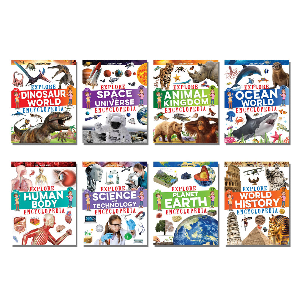 Dreamland Publications Explore Encyclopedia Books Pack - A Set of 8 Books | Grocsy