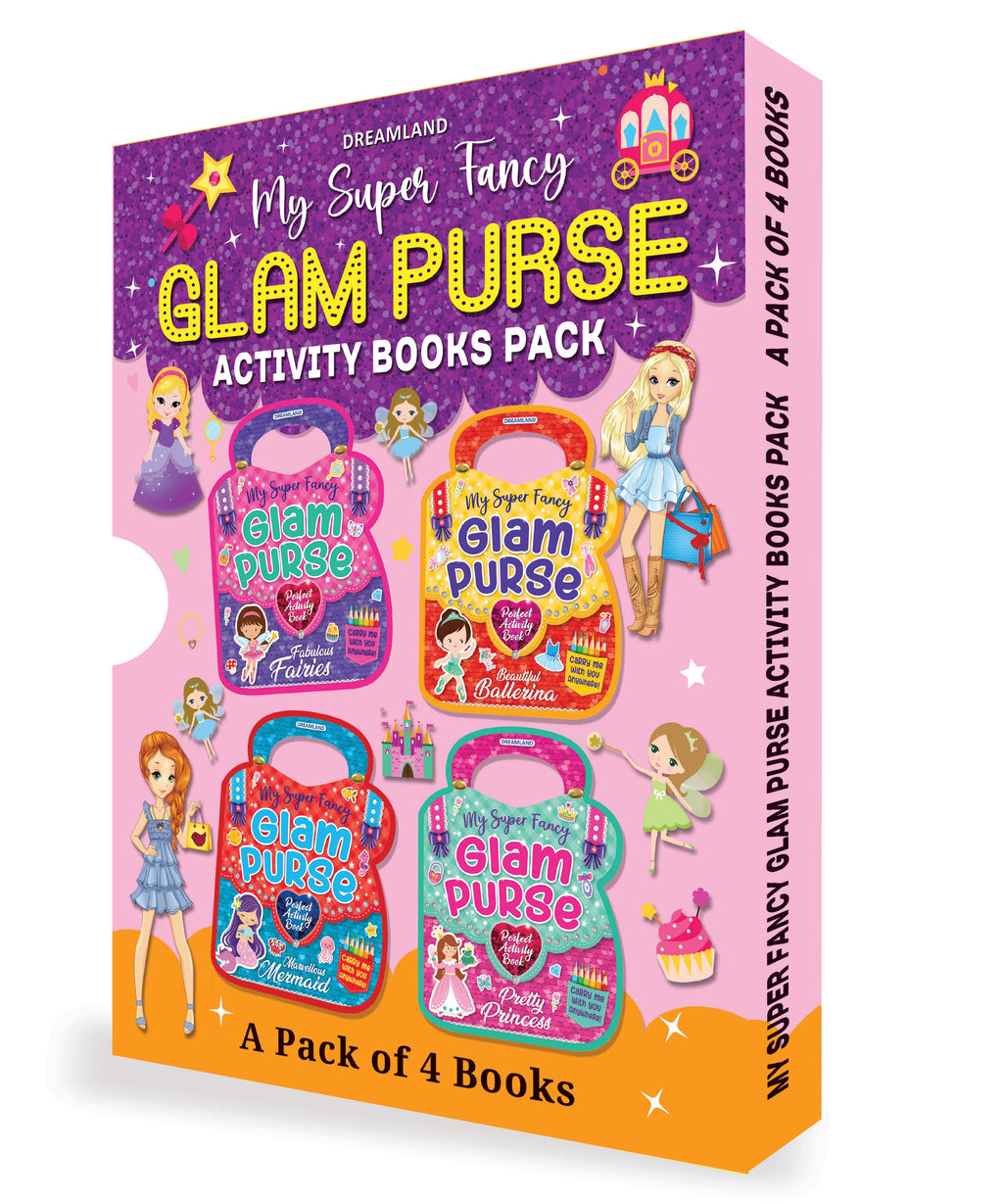 Dreamland Publications My Super Fancy Glam Purse Books Pack- A Set of 4 Books | Grocsy