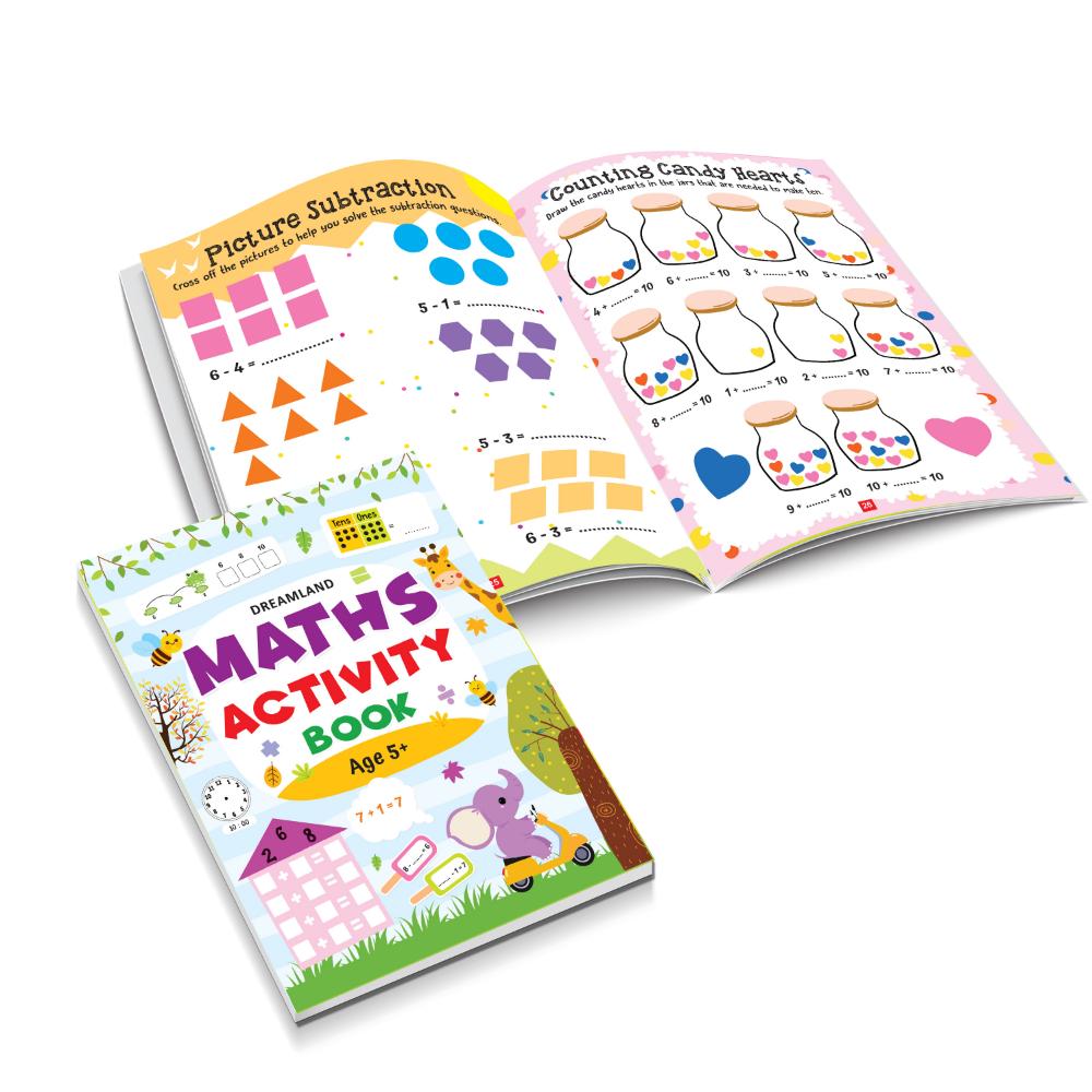 Dreamland Publications Maths Activity Books Pack- A Set of 3 Books - Activity Book for Children | Grocsy