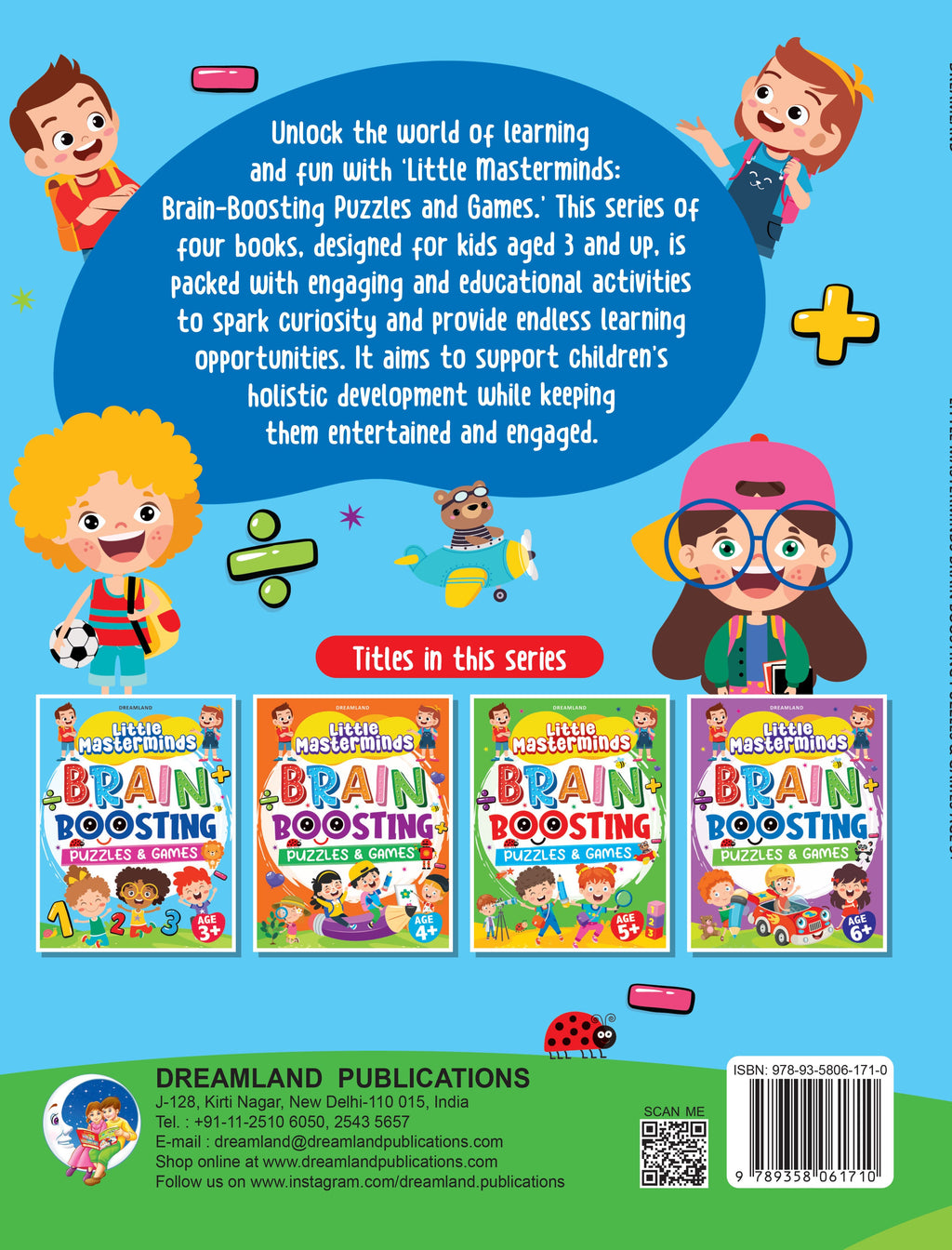 Dreamland Publications Little Masterminds: Brain Boosting Puzzles & Games Activity Book for Kids Age 3 and Up | Grocsy