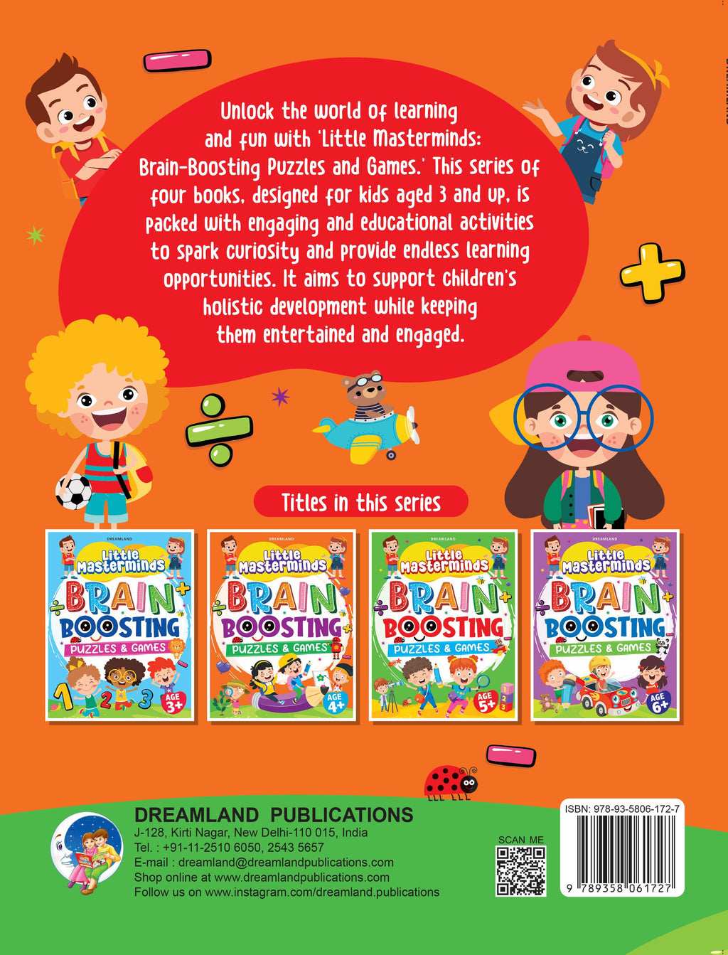 Dreamland Publications Little Masterminds: Brain Boosting Puzzles & Games Activity Book for Kids Age 4 and Up | Grocsy