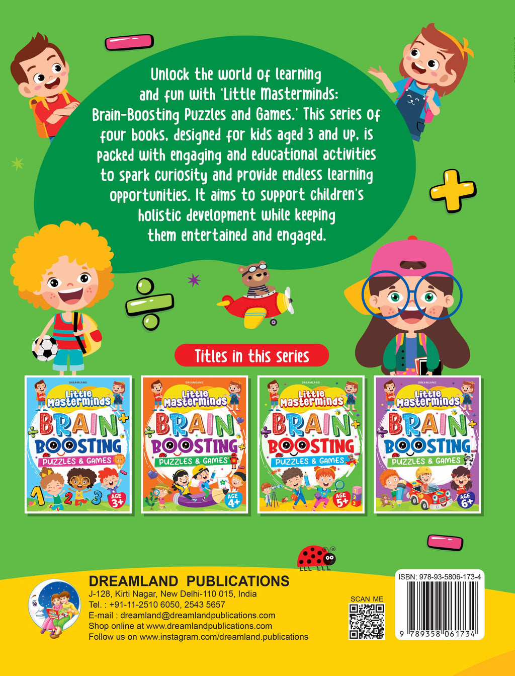 Dreamland Publications Little Masterminds: Brain Boosting Puzzles & Games Activity Book for Kids Age 5 and Up | Grocsy