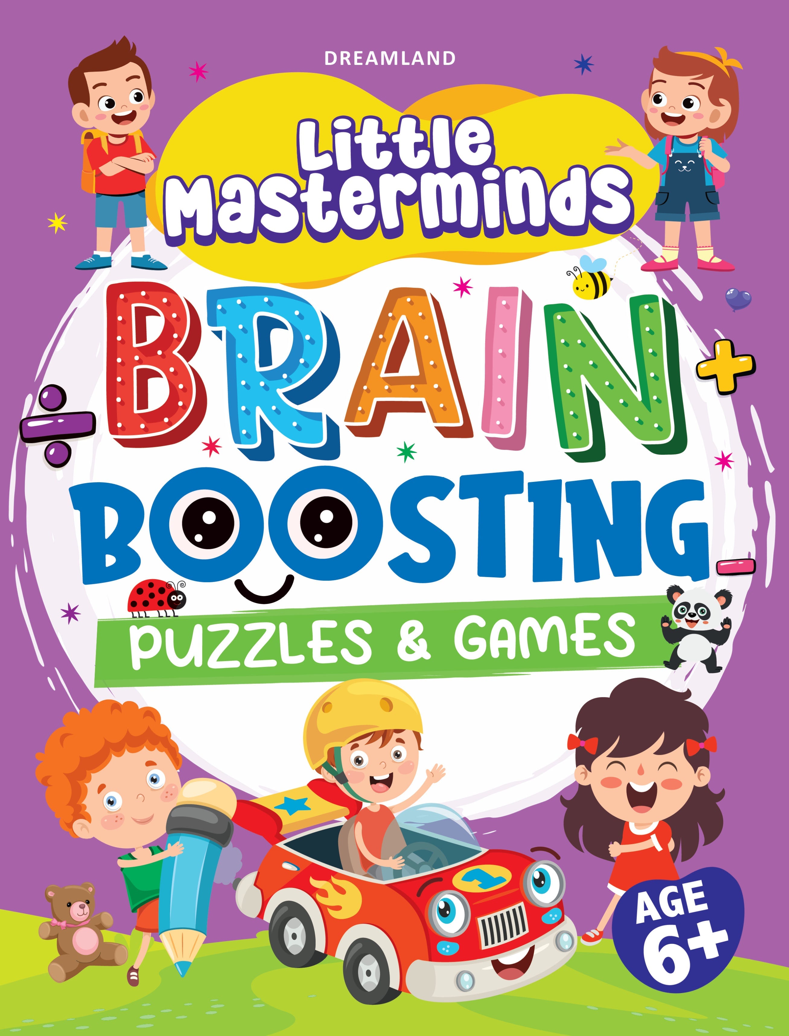 Dreamland Publications Little Masterminds: Brain Boosting Puzzles & Games Activity Book for Kids Age 6 and Up | Grocsy