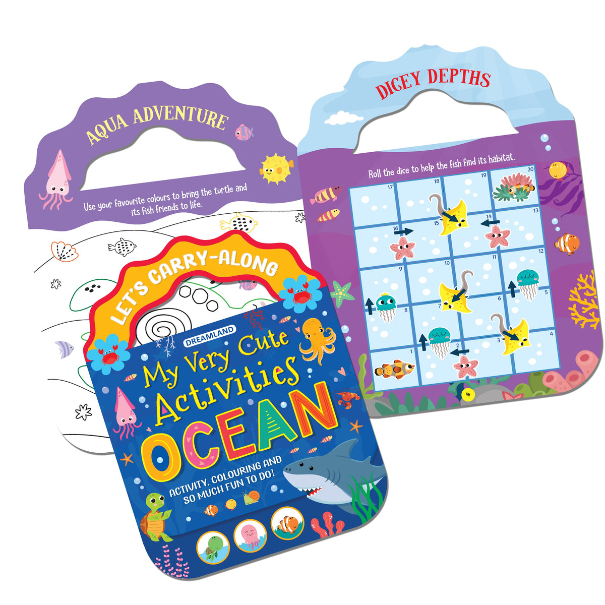 Dreamland Publications Ocean- Let's Carry-Along Activity, Colouring Book for Kids Age 3 -8 years (My Very Cute Activities Series) | Grocsy