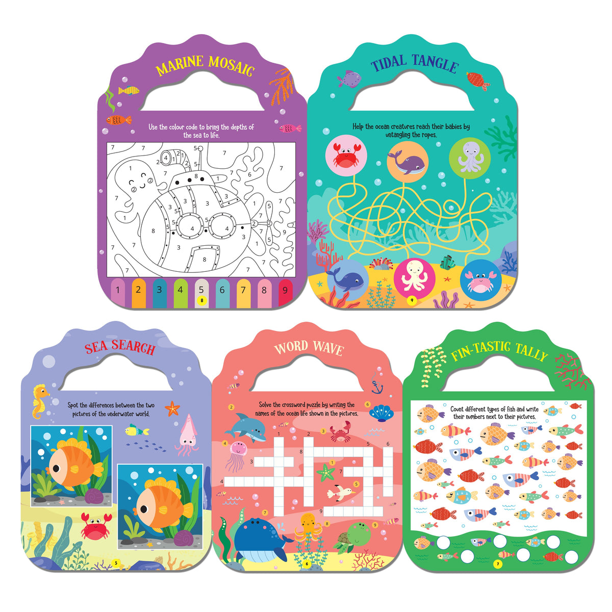 Dreamland Publications Ocean- Let's Carry-Along Activity, Colouring Book for Kids Age 3 -8 years (My Very Cute Activities Series) | Grocsy