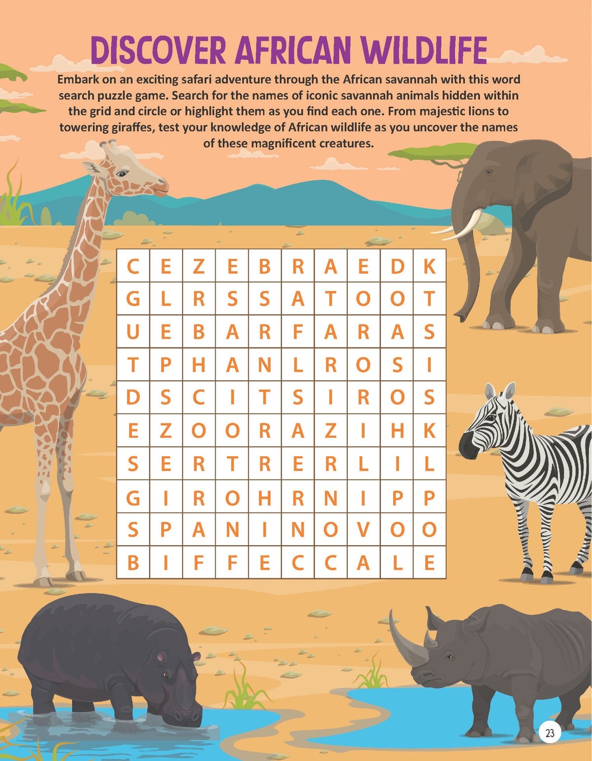 Dreamland Publications Wildlife Wonders Activity Book for Kids Age 5 -10 years | Grocsy