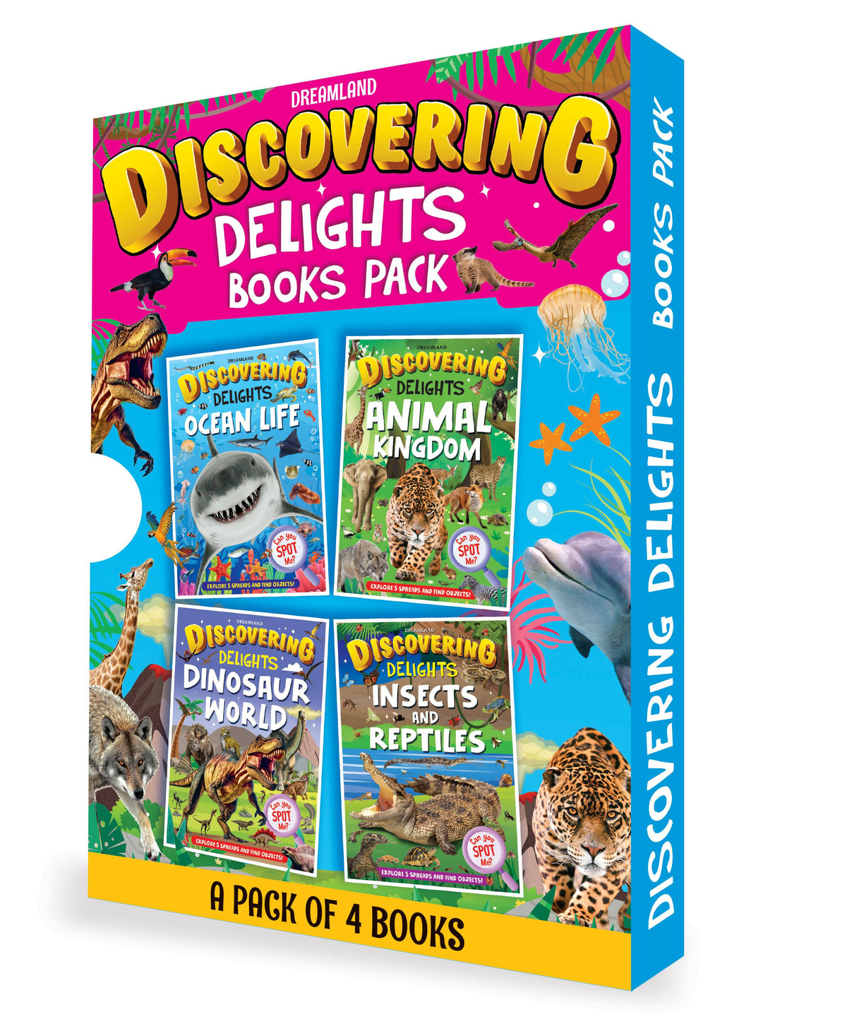 Dreamland Publications Discovering Delights Activity Book Pack for Kids Age 4 -10 years - A Set of 4 Books | Grocsy
