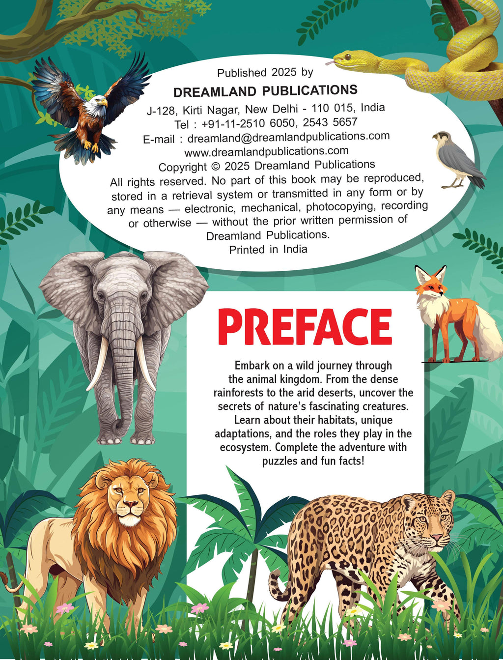 Dreamland Publications Junior Genius: Amazing Animals – A Fun-Filled Learning Book for Kids Age 7+ | Discover Incredible Creatures with Facts, Activities, and Puzzles | Grocsy