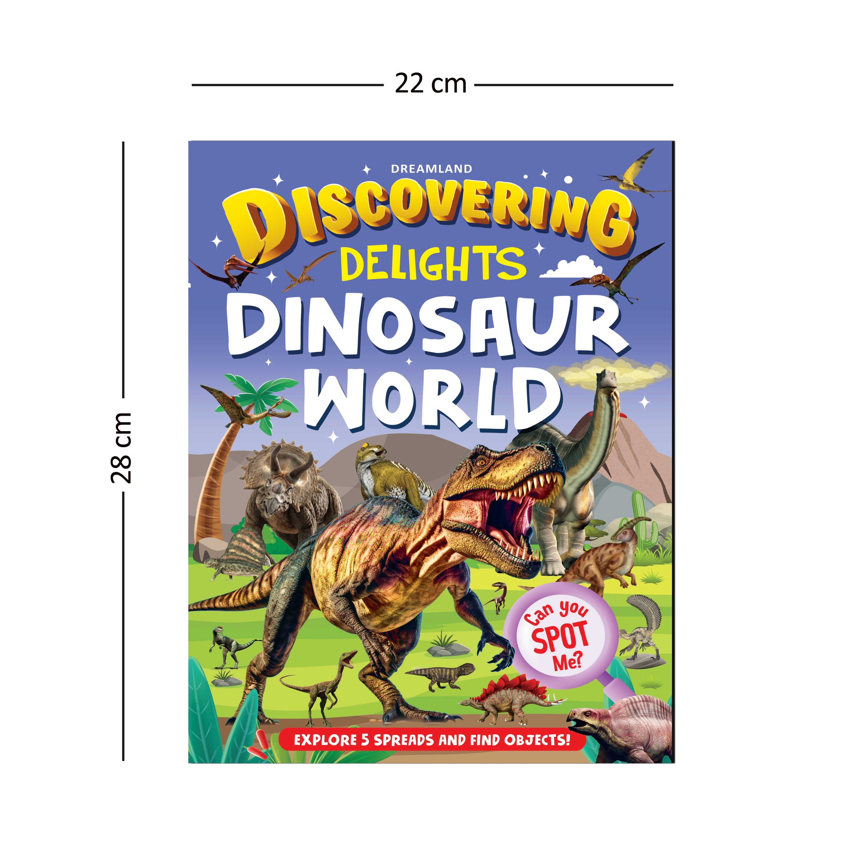 Dreamland Publications Dinosaur World Discovering Delights Flap Book for Kids Age 4 - 10 years | Grocsy