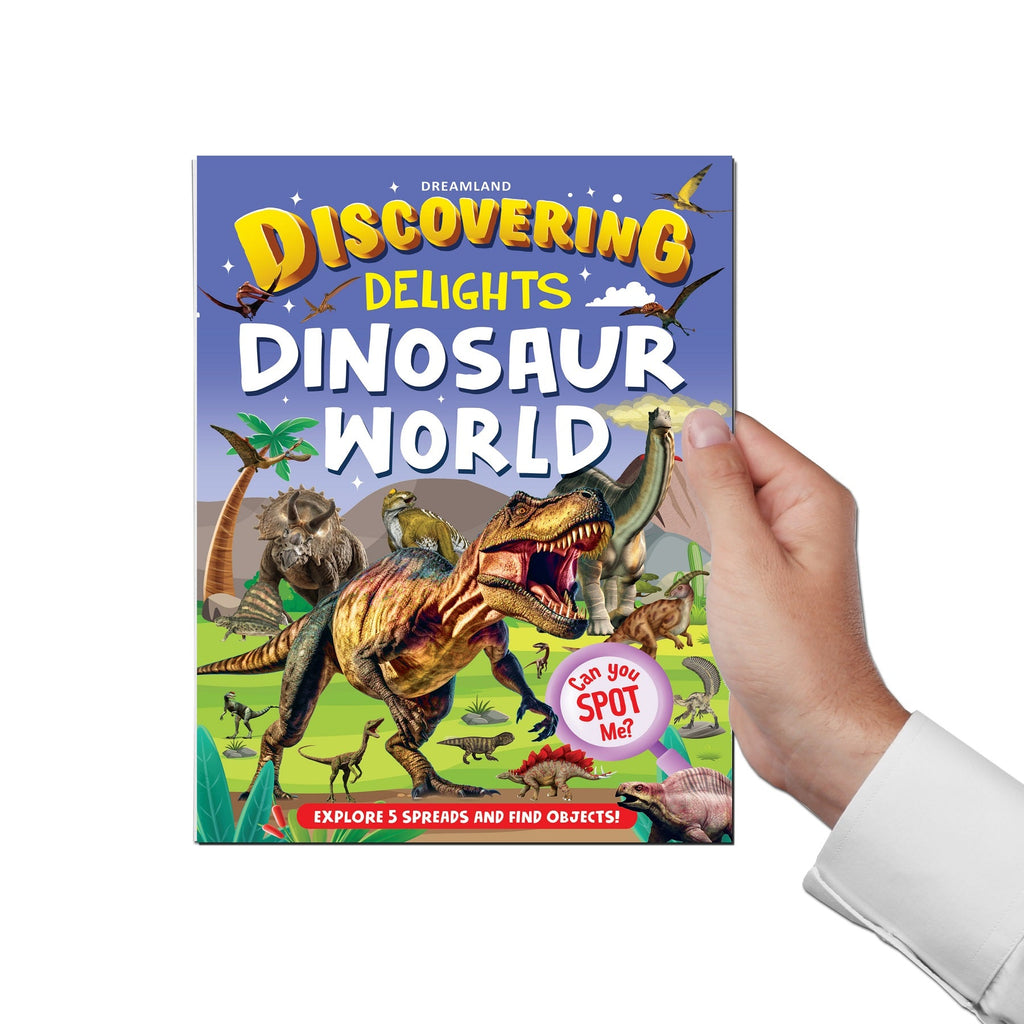 Dreamland Publications Dinosaur World Discovering Delights Flap Book for Kids Age 4 - 10 years | Grocsy