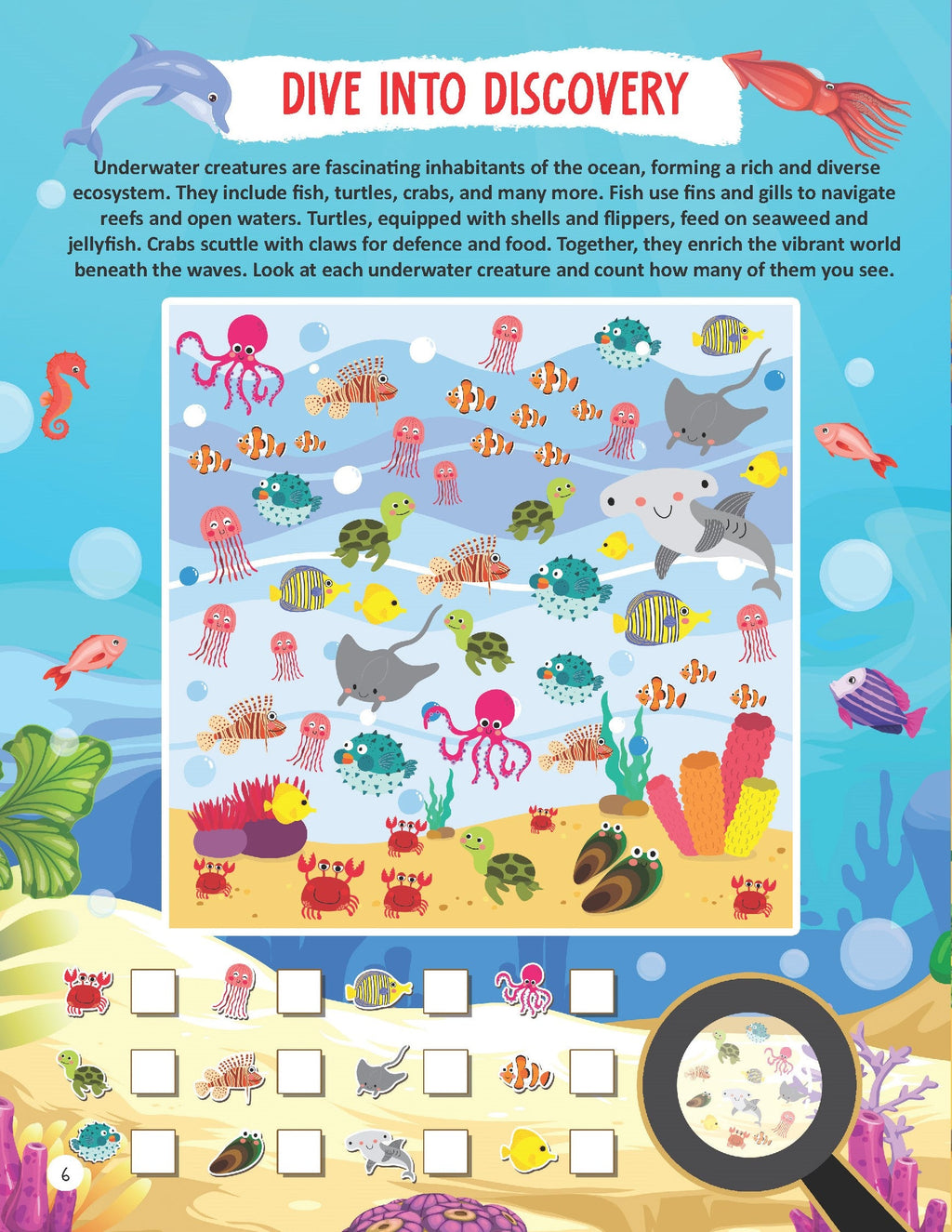 Dreamland Publications Underwater Expedition Activity Book for Kids Age 5 -10 years | Grocsy