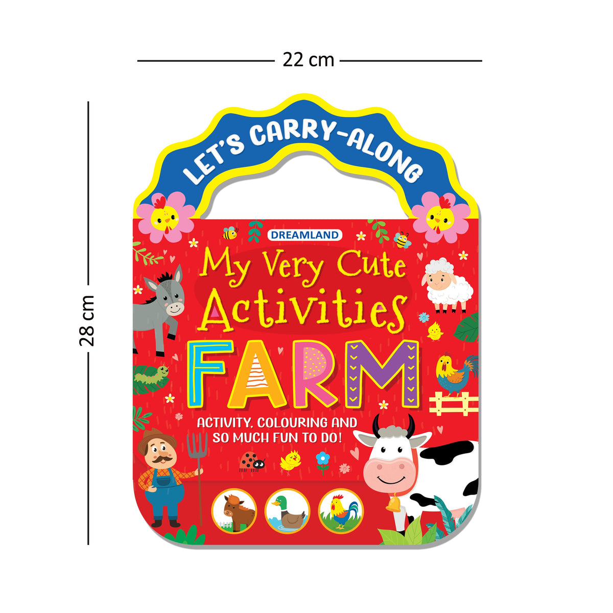 Dreamland Publications Farm- Let's Carry-Along Activity, Colouring Book for Kids Age 3 -8 years (My Very Cute Activities Series) | Grocsy