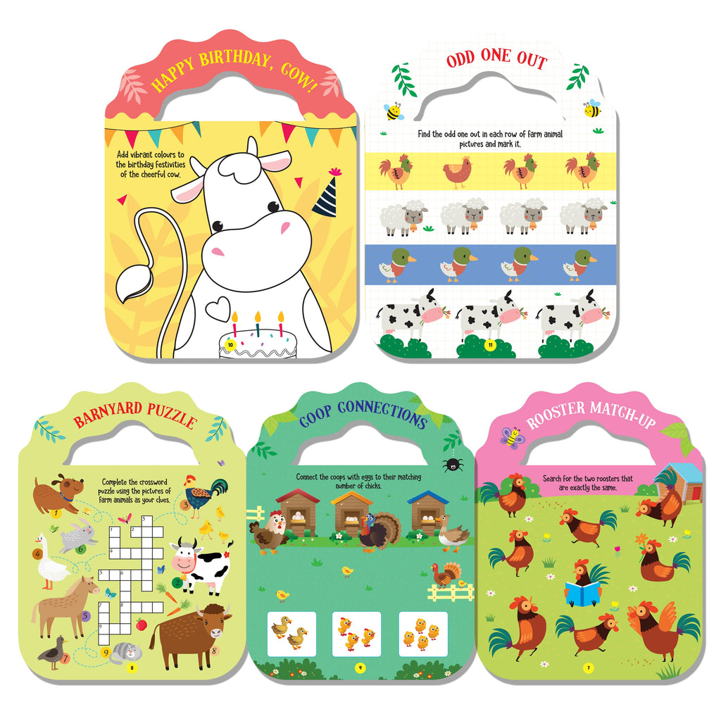 Dreamland Publications Farm- Let's Carry-Along Activity, Colouring Book for Kids Age 3 -8 years (My Very Cute Activities Series) | Grocsy