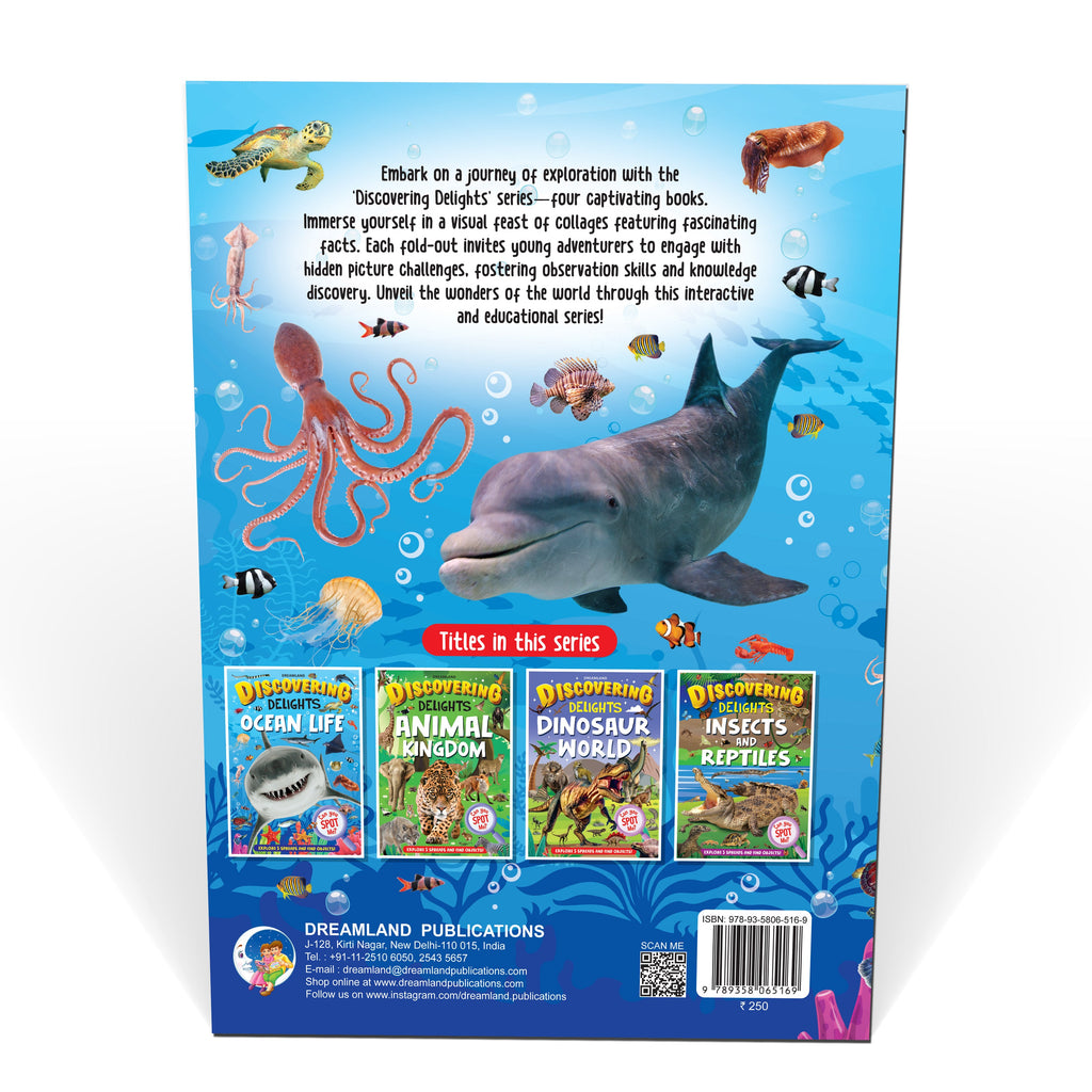 Dreamland Publications Ocean Life Discovering Delights Flap Book for Kids Age 4 - 10 years | Grocsy