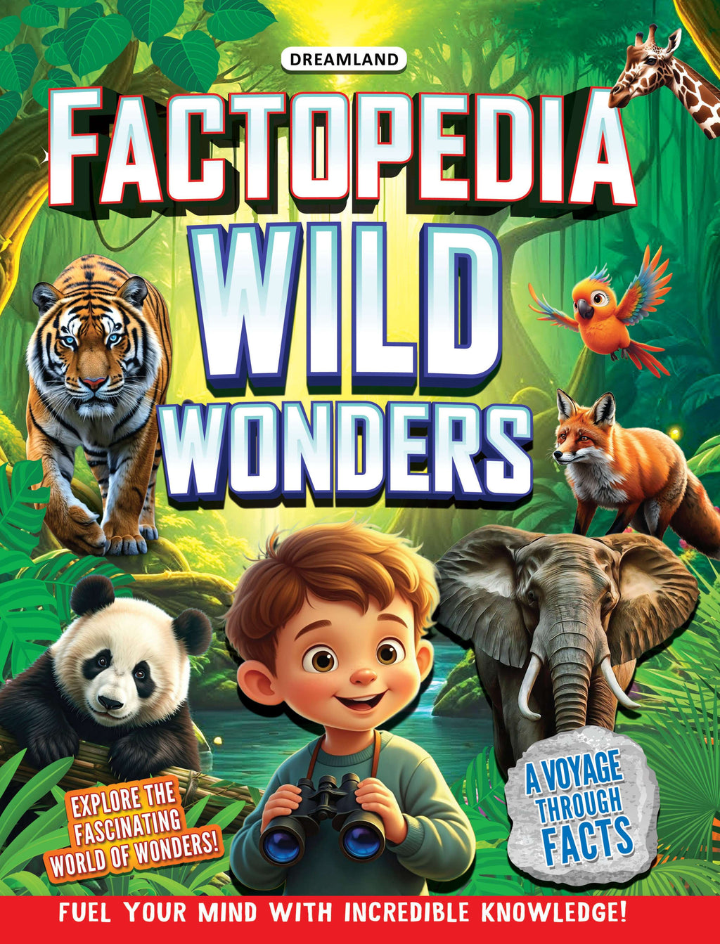 Dreamland Publications Factopedia Wild Wonders: A Fun Fact Book About Wildlife, Nature & Creatures for Kids Age 6+ | Grocsy