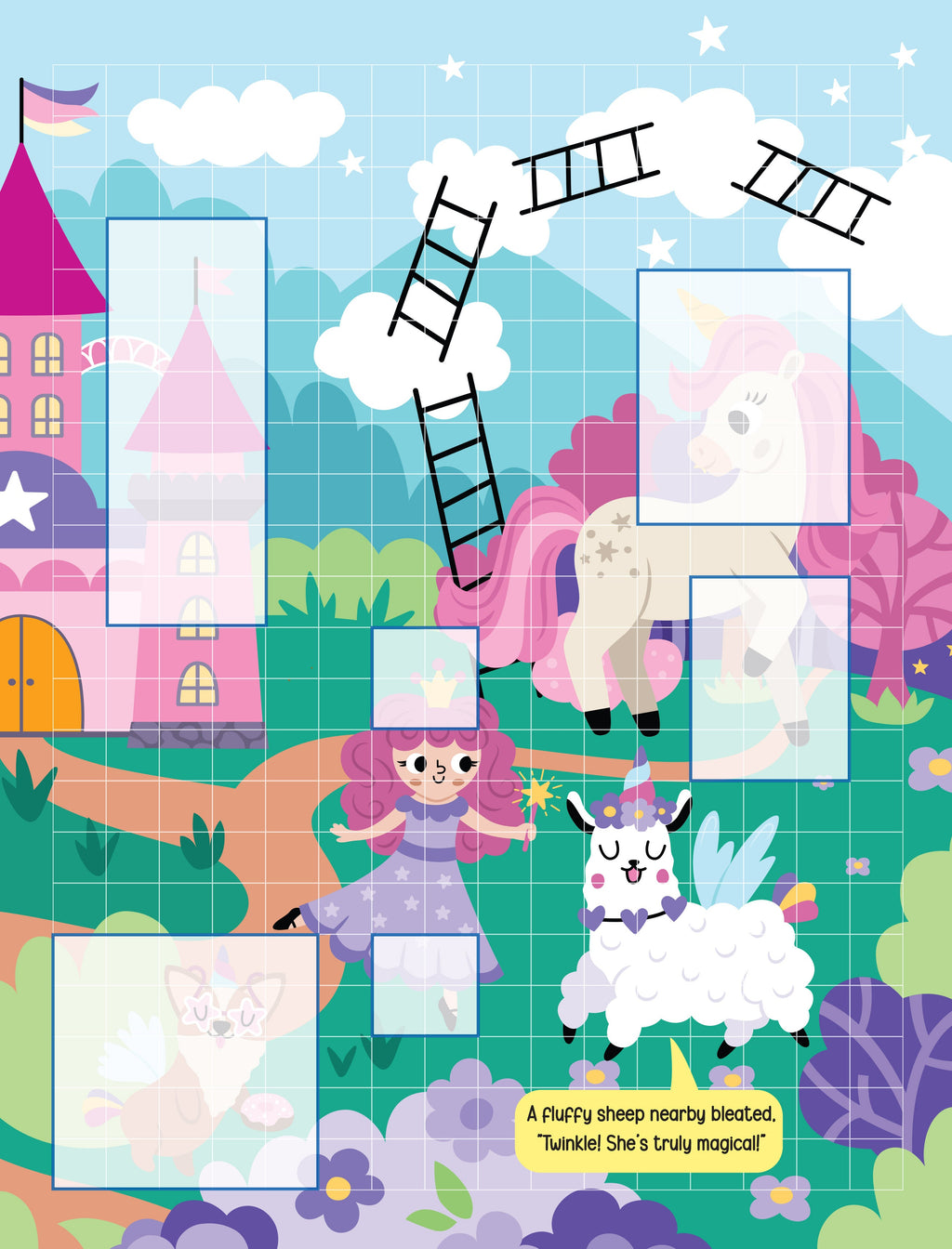 Dreamland Publications Pixel Sticker Activity Book: Twinkle's Dream – Over 1,400 Stickers for Kids Age 4+ | Magical Pixel Art Scenes, Sticker Puzzles | Grocsy