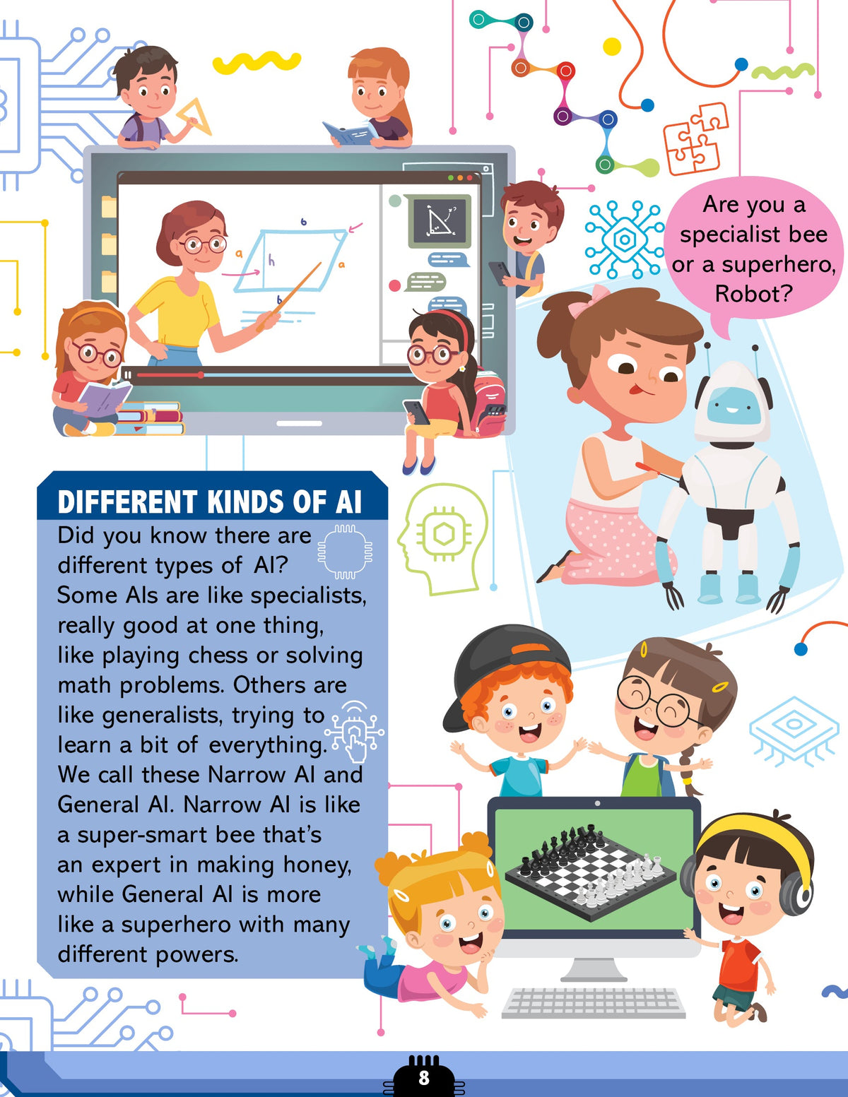 Dreamland Publications Artificial Intelligence Activity Book for Kids Age 7+ - Activities about AI, Computers and Machine Learning | Grocsy