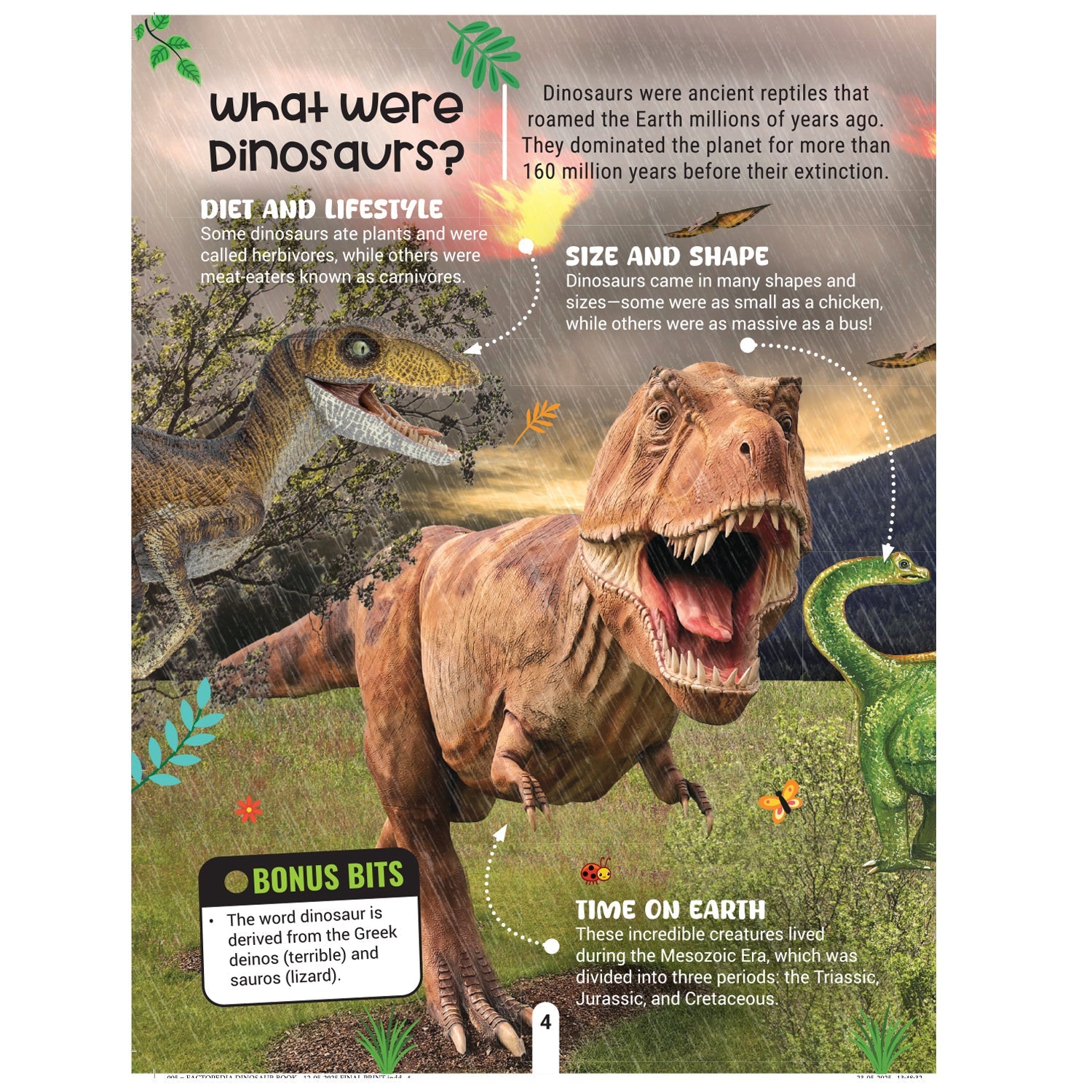 Dreamland Publications Factopedia: Dino Discovery – Fascinating Dinosaur Facts for Kids Age 6+ | Learn About Prehistoric Giants with Fun, Easy-to-Understand Info | Grocsy