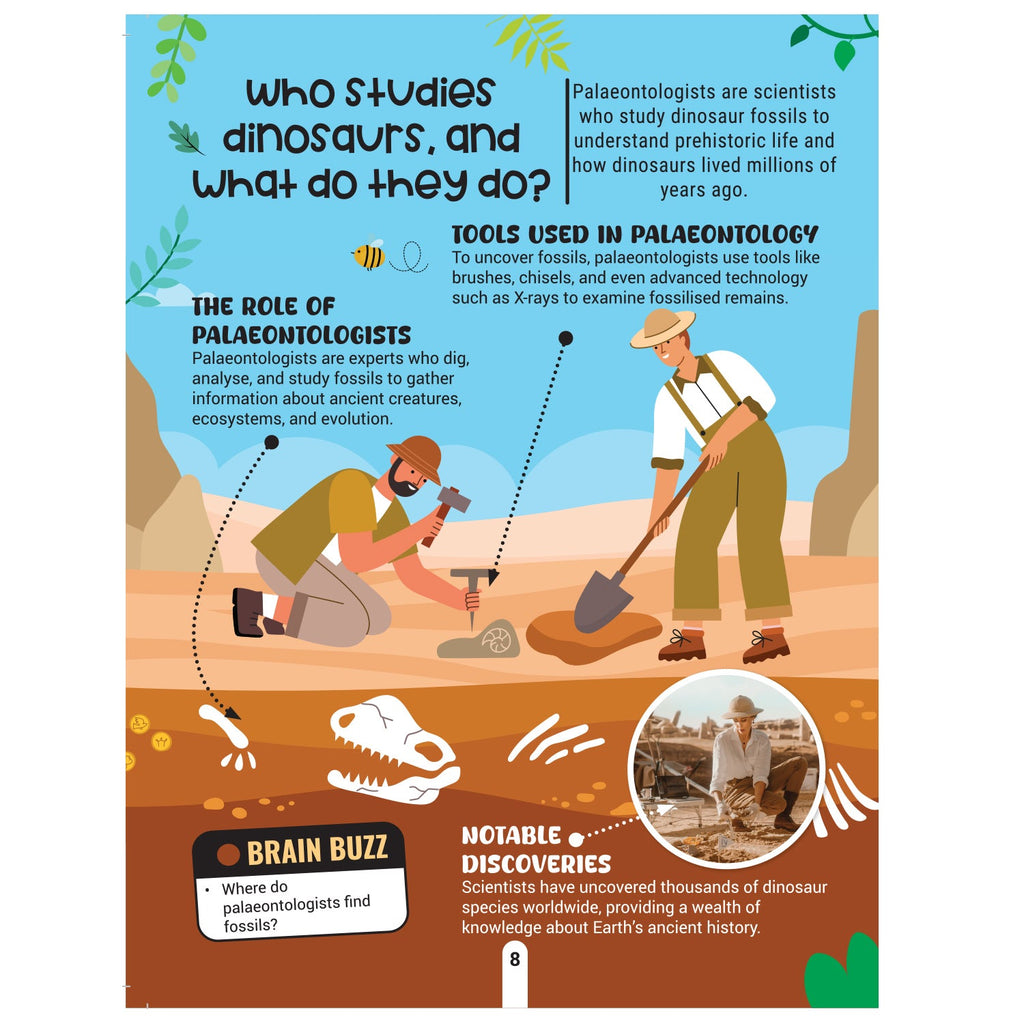 Dreamland Publications Factopedia: Dino Discovery – Fascinating Dinosaur Facts for Kids Age 6+ | Learn About Prehistoric Giants with Fun, Easy-to-Understand Info | Grocsy