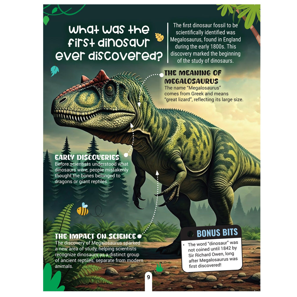 Dreamland Publications Factopedia: Dino Discovery – Fascinating Dinosaur Facts for Kids Age 6+ | Learn About Prehistoric Giants with Fun, Easy-to-Understand Info | Grocsy