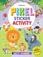 Dreamland Publications Pixel Sticker Activity Book: Leo's Journey – Over 1,400 Stickers for Kids Age 4+ | Adventure-Themed Pixel Art, Sticker Puzzles | Grocsy