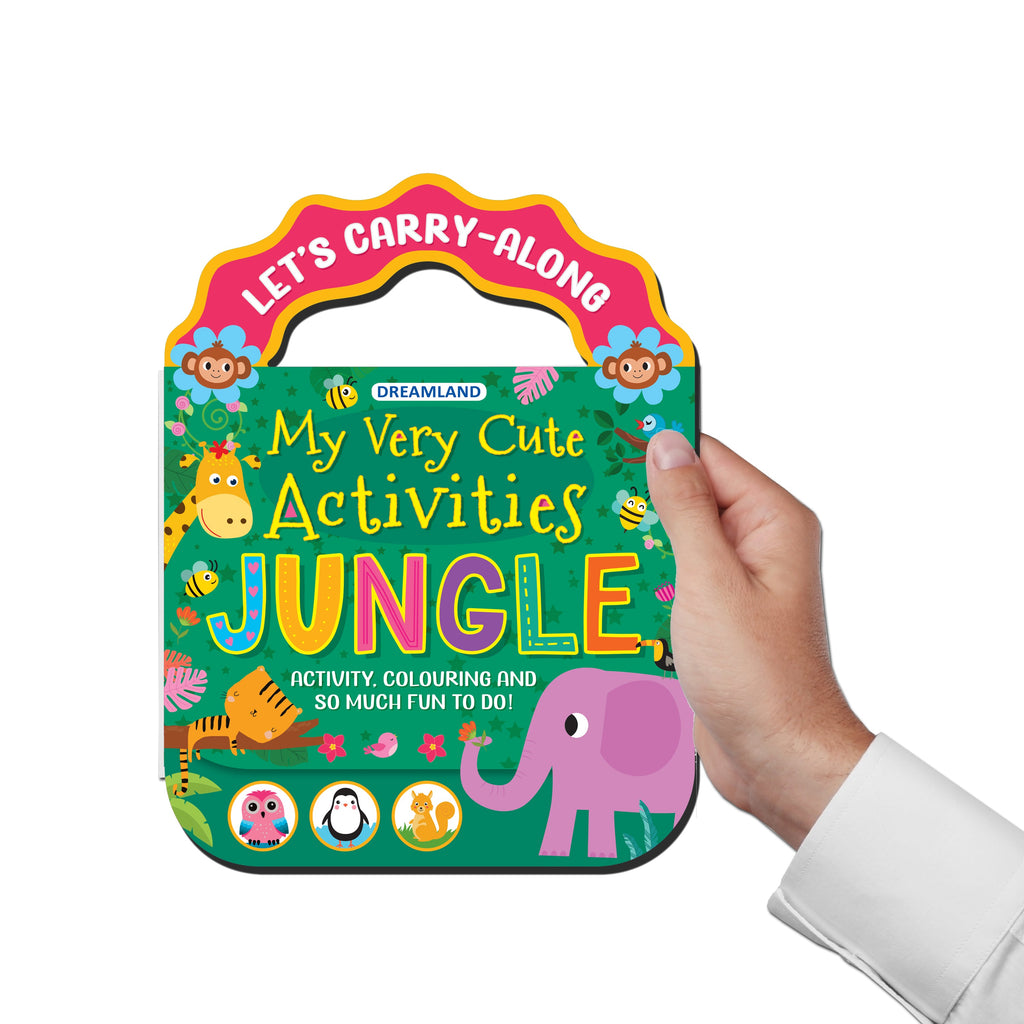 Dreamland Publications Jungle- Let's Carry-Along Activity, Colouring Book for Kids Age 3 -8 years (My Very Cute Activities Series) | Grocsy