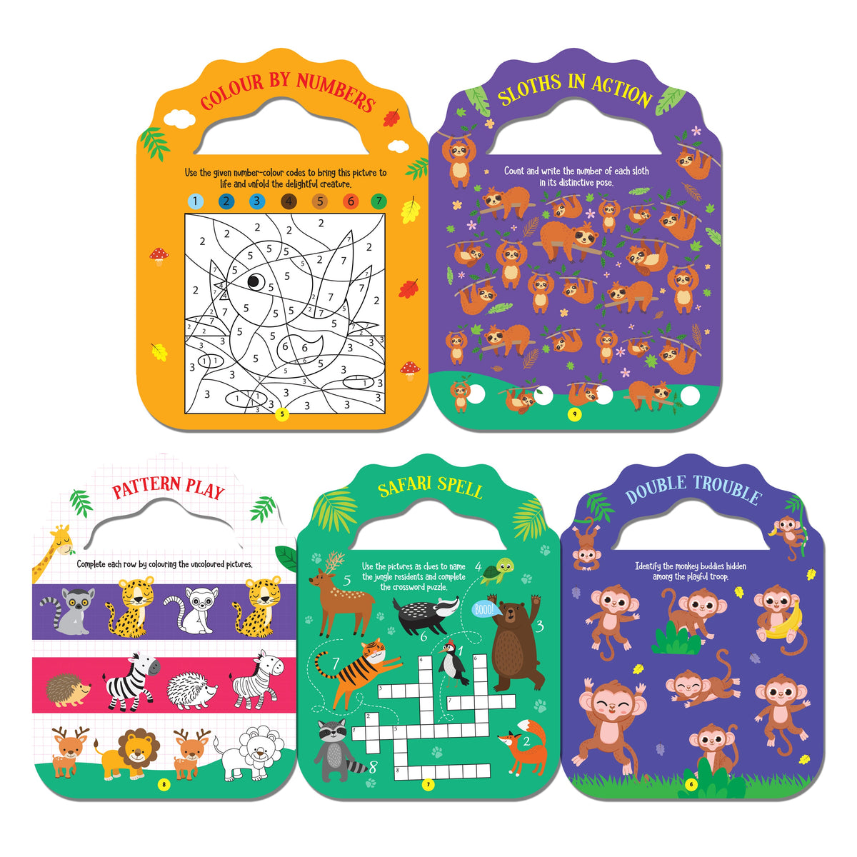 Dreamland Publications Jungle- Let's Carry-Along Activity, Colouring Book for Kids Age 3 -8 years (My Very Cute Activities Series) | Grocsy