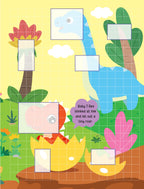 Dreamland Publications Pixel Sticker Activity Book: Tiko and The Lost T-Rex – Over 1,400 Stickers for Kids Age 4+ | Dinosaur Adventure with Pixel Art | Grocsy